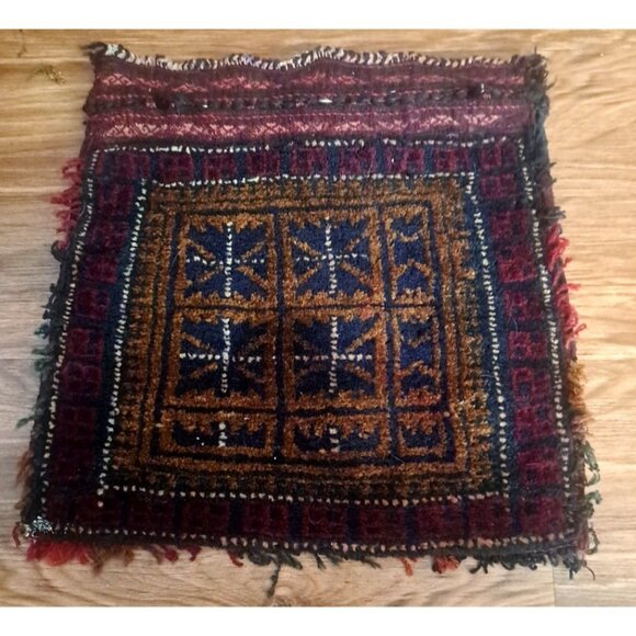 Handmade Handbags - Antique Baluchi Saddle Bag Handmade Afghan Middle East Tribal Abstract 18x18